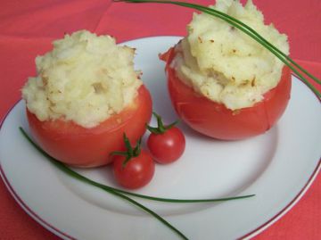 Tomates farcies à la brandade de morue