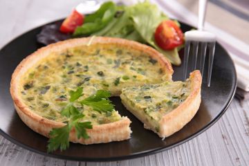 Quiche aux poireaux, mozzarella et épices