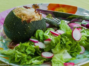 Courgettes farcies à la semoule et à la fêta