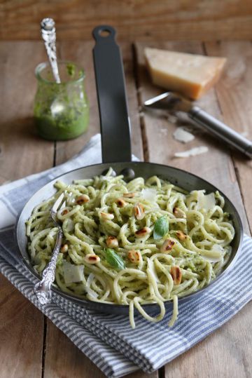 Spaghettis au pesto 