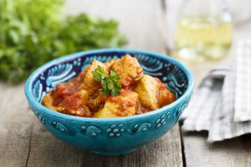 Curry de poulet au lait de coco