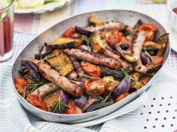 Poêlée de légumes aux merguez et chipolatas