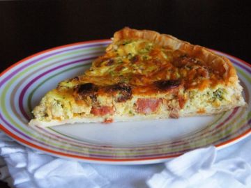 Quiche aux courgettes et au chorizo