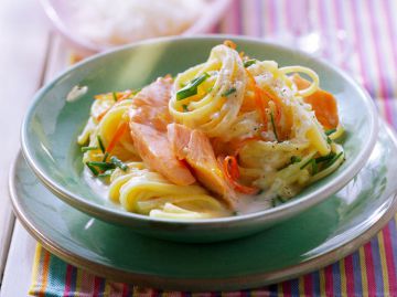 Linguine au saumon et parfum de citron