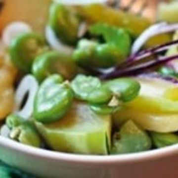 Salade de courgettes et de fèves